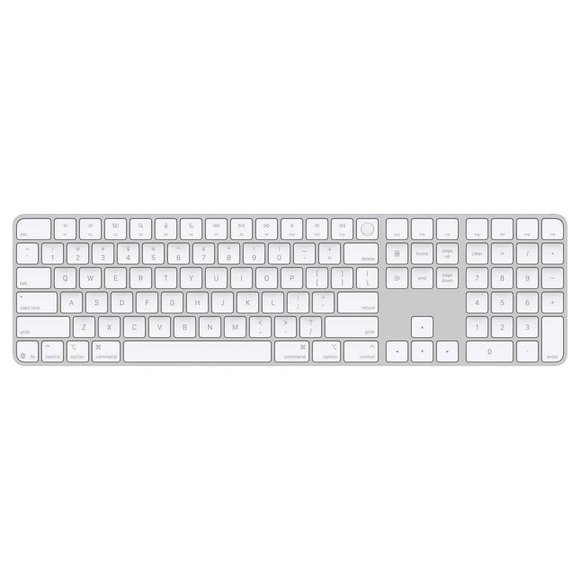 Apple Magic Keyboard with Touch ID and Numeric Keypad for Mac Models with Apple Silicon - US English - White Keys, Bluetooth, Bluetooth