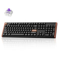 Keychron K10 HE Hall Effect Keyboard, Gateron Double-Rail Nebula Magnetic Switch, Full-Size Tri-Mode Wireless Keyboard with Rapid Trigger, Adjustable Actuation, RGB, Aluminum + Wood Frame - Black