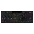 Corsair K100 AIR Wireless RGB Mechanical Gaming Keyboard - Ultra-Thin, Sub-1ms Slipstream, Low-Latency Bluetooth, Cherry MX Ultra Low Profile Keyswitches - NA Layout, QWERTY - Black