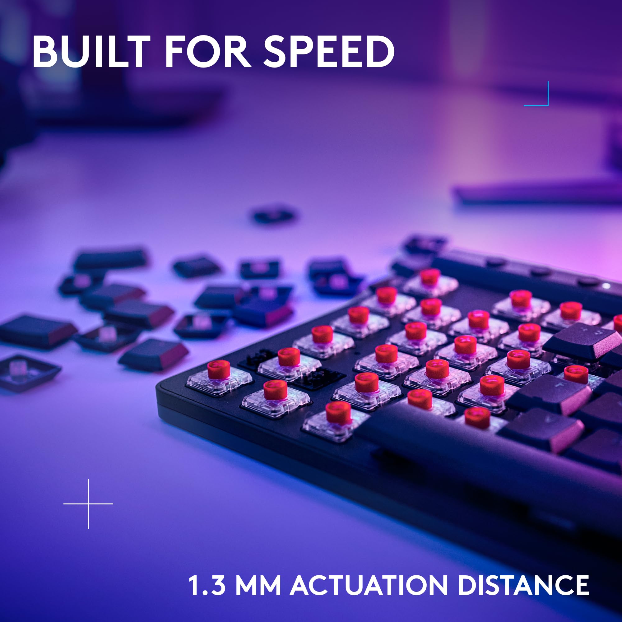 Logitech G515 Lightspeed TKL Low Profile Wireless Gaming Keyboard, LIGHTSYNC RGB, Thin Tenkeyless Design, PBT Keycaps, Tactile (Brown) Mechanical Switches - Black