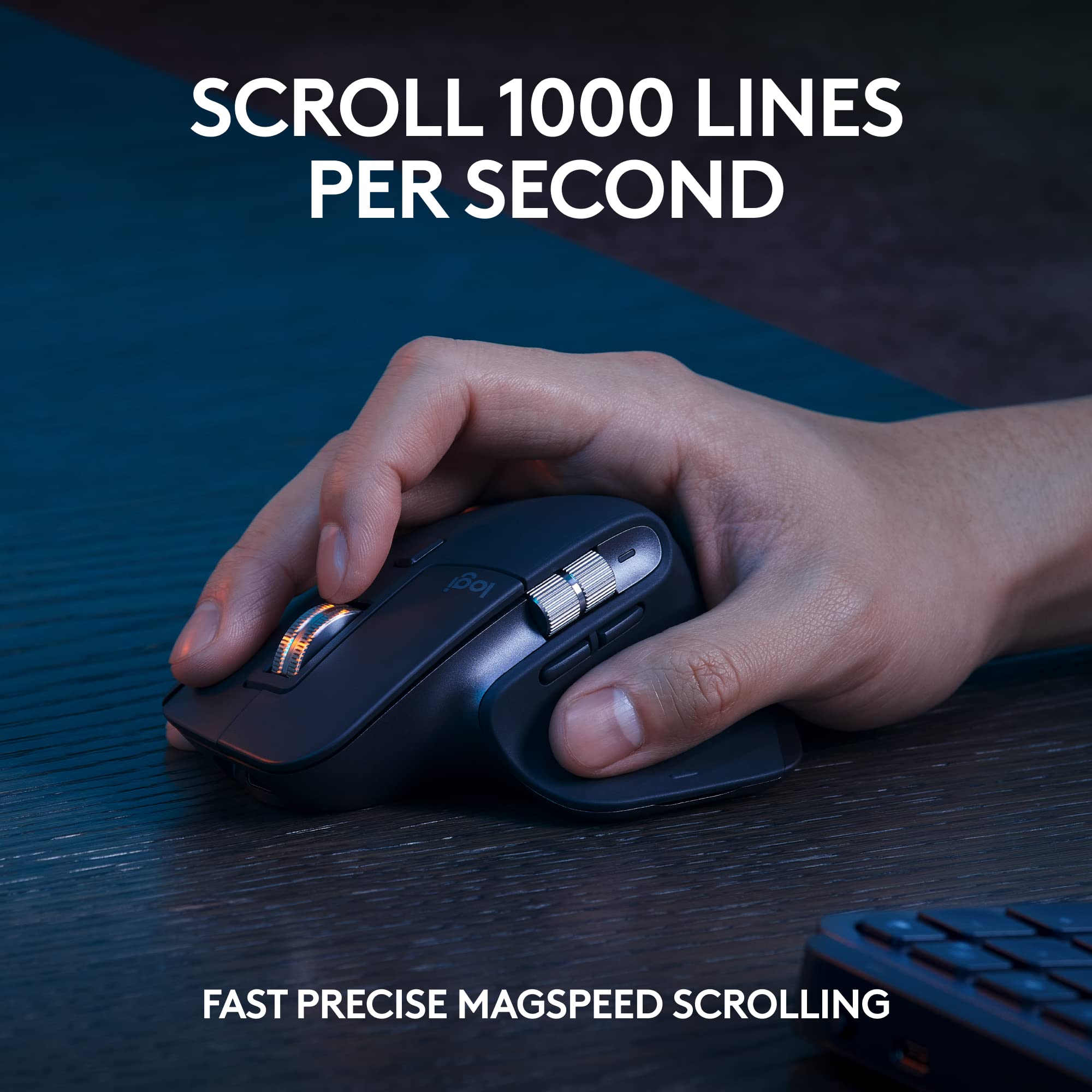 Logitech MX Keys S Combo - Performance Wireless Keyboard and Mouse with Palm Rest, Customizable Illumination, Fast Scrolling, Bluetooth, USB C, for Windows, Linux, Chrome, Mac,Color Graphite.