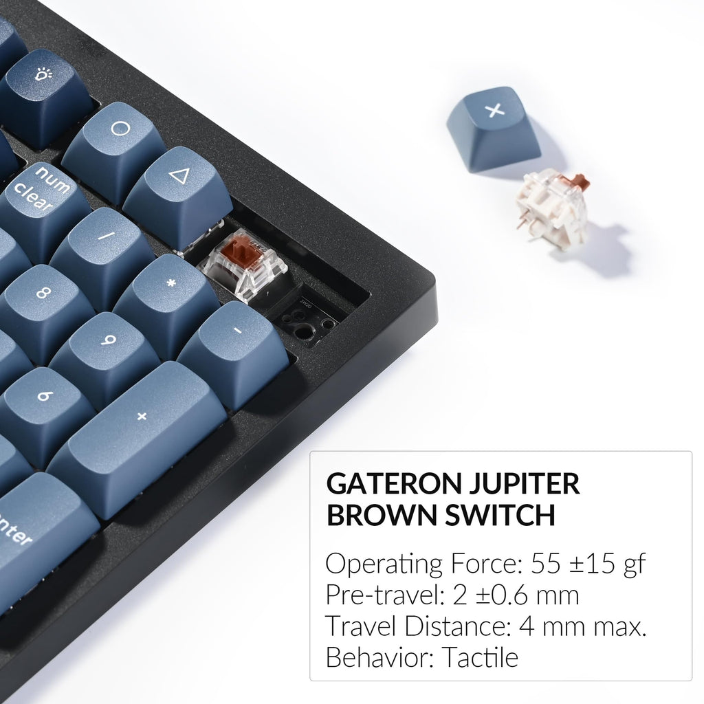 Keychron V6 Max Wireless Custom Mechanical Keyboard, 2.4 GHz Bluetooth QMK Full-Size Layout RGB with Hot-swappable Gateron Brown Switch Compatible with Mac Windows Linux