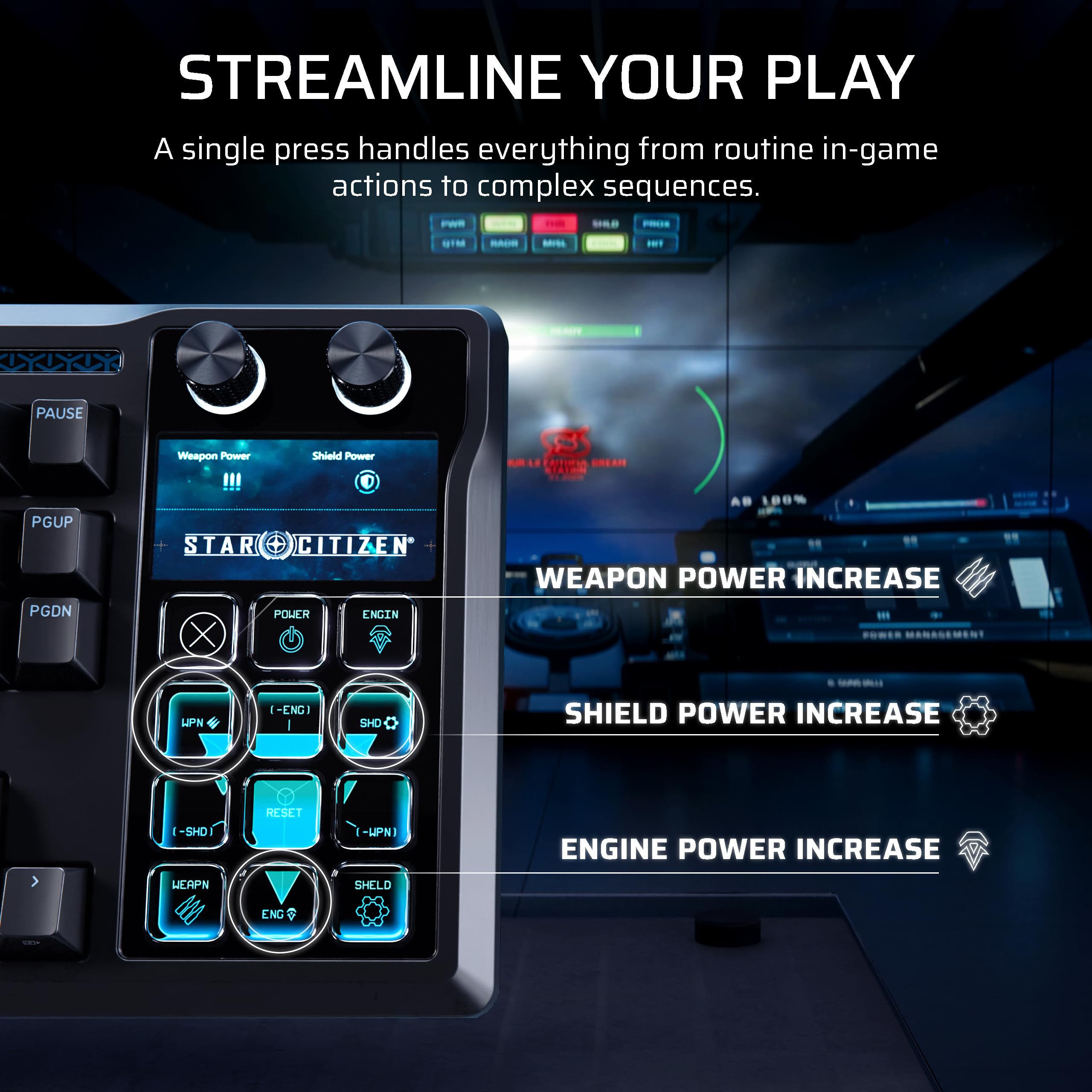 Corsair Galleon 100 SD RGB Mechanical Wired Gaming Keyboard – QWERTY US, Stream Deck-Integrated, Pre-Lubed MLX Pulse Thocky Hotswappable PBT Double-Shot Switches, FlashTap SOCD, 8,000Hz – Black